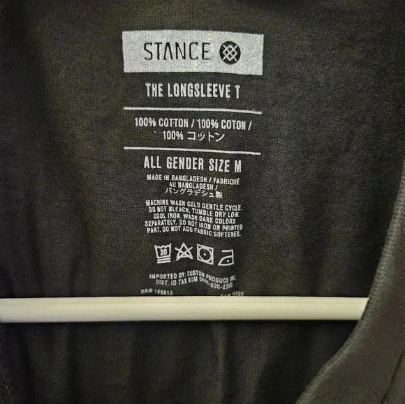 Stance long-sleeved black size medium shirt - Picture 2 of 8